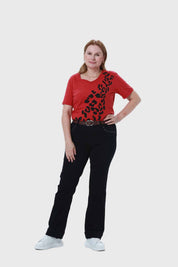 Jeans Mujer Clásico Calce Recto Negro