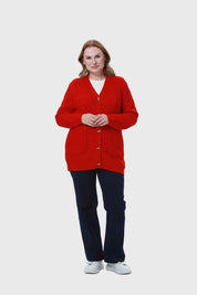 Sweater Mujer Tapado Rojo