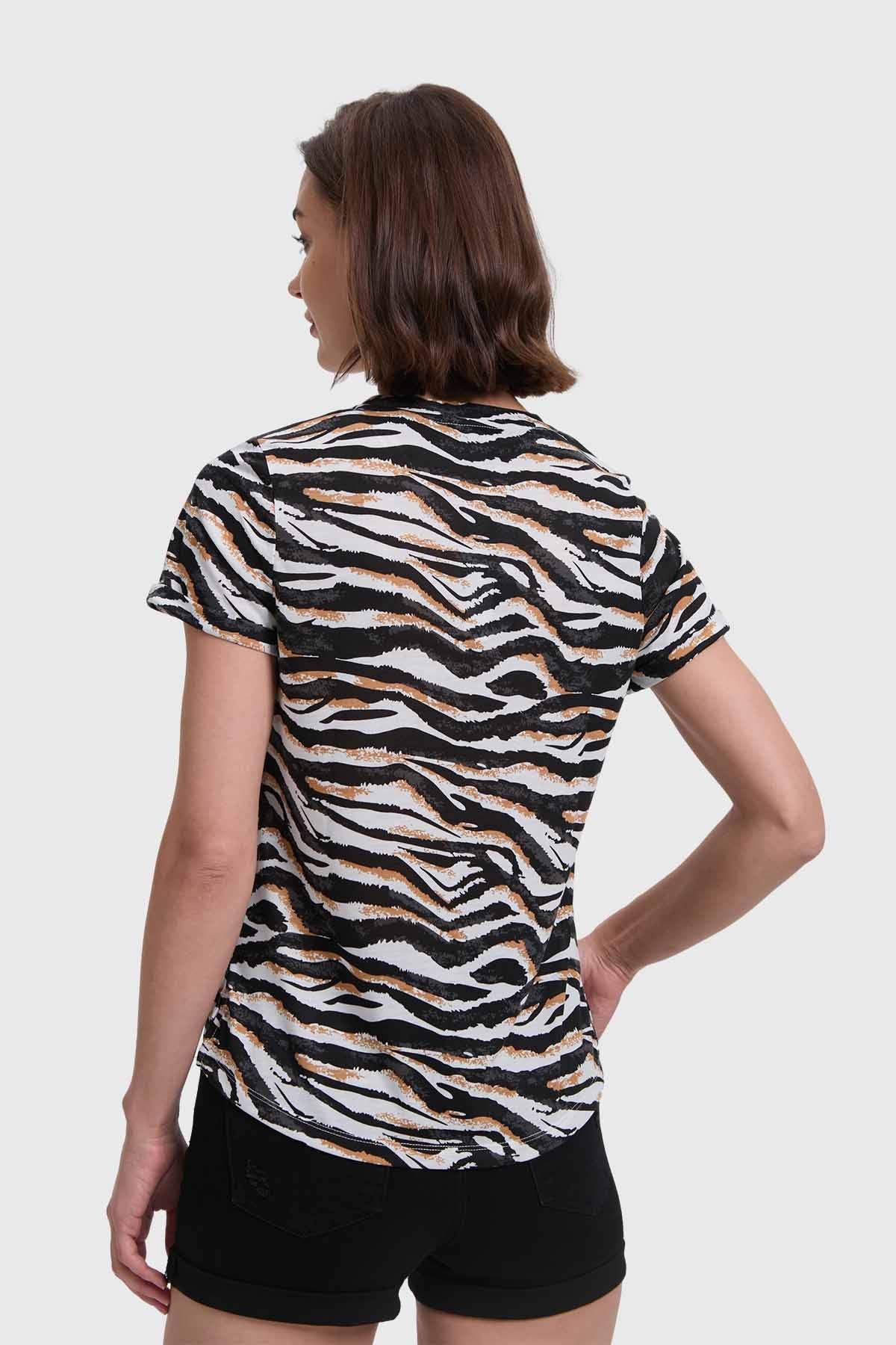 Polera Mujer Print Crudo