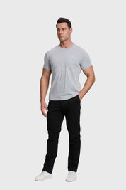 Polera Hombre Básica Con Bolsillo Gris