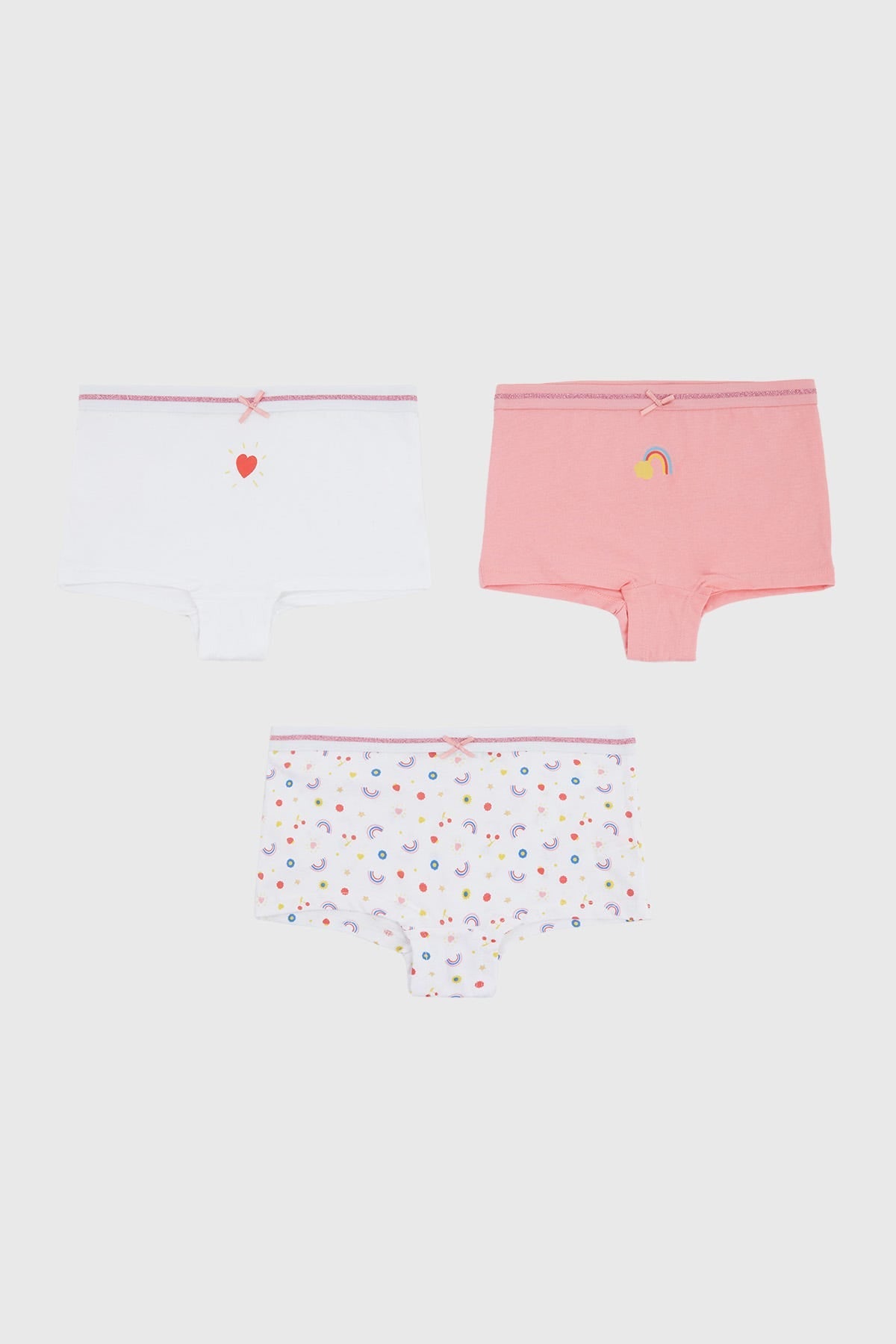 Calzón Niña Tripack Pantaleta Print Rosado