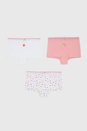 Calzón Niña Tripack Pantaleta Print Rosado