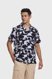 Camisa Hombre Guayabera Print Blanco