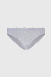 Calzón Mujer Encaje Delantero Mesh Blanco