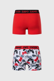Boxer Niño Bipack Rojo