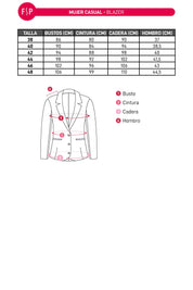 Blazer Mujer Lino Rayado Crudo