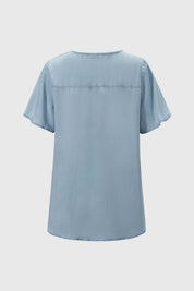 Blusa Mujer Tencel Abotonado Azul