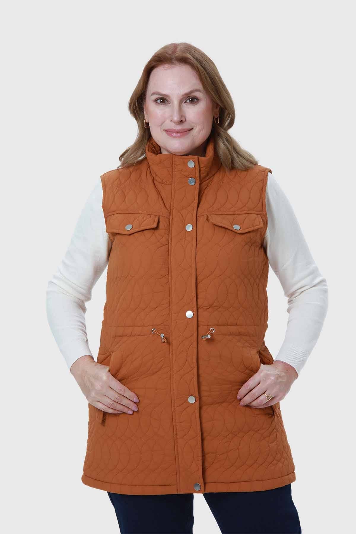 Parka Mujer Larga Camel