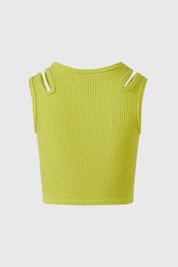 Polera Niña Abertura Hombro Pistacho
