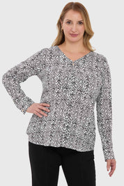 Blusa Mujer Pinza Pliegue Delantero Crudo