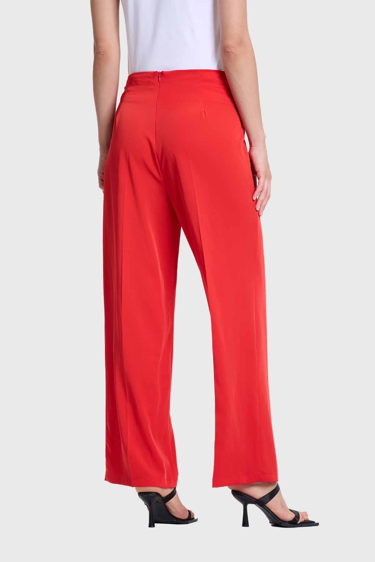 Pantalón Mujer Palazzo Aplicación Cruce Rojo