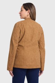 Chaqueta Mujer Gamuza Camel