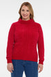 Sweater Mujer Trenzado Rojo