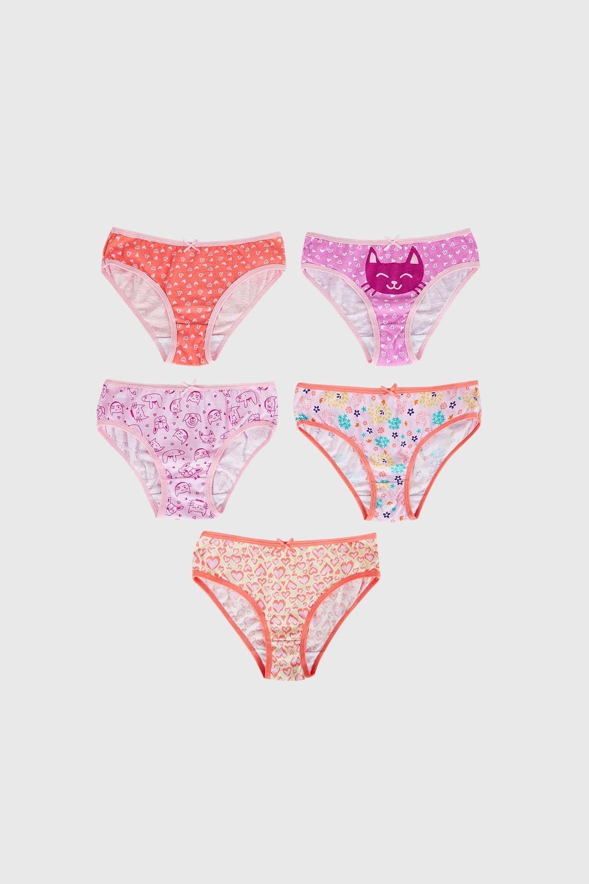 Calzón Niña 5 Pack Print Damasco