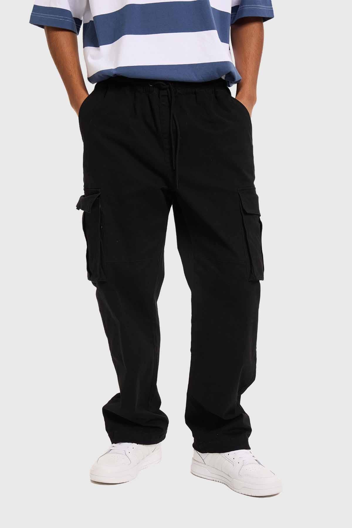 Pantalón Hombre Jogger Cargo Negro