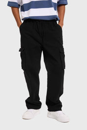 Pantalón Hombre Jogger Cargo Negro