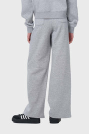 Pantalón Buzo Niña Pierna Ancha Gris