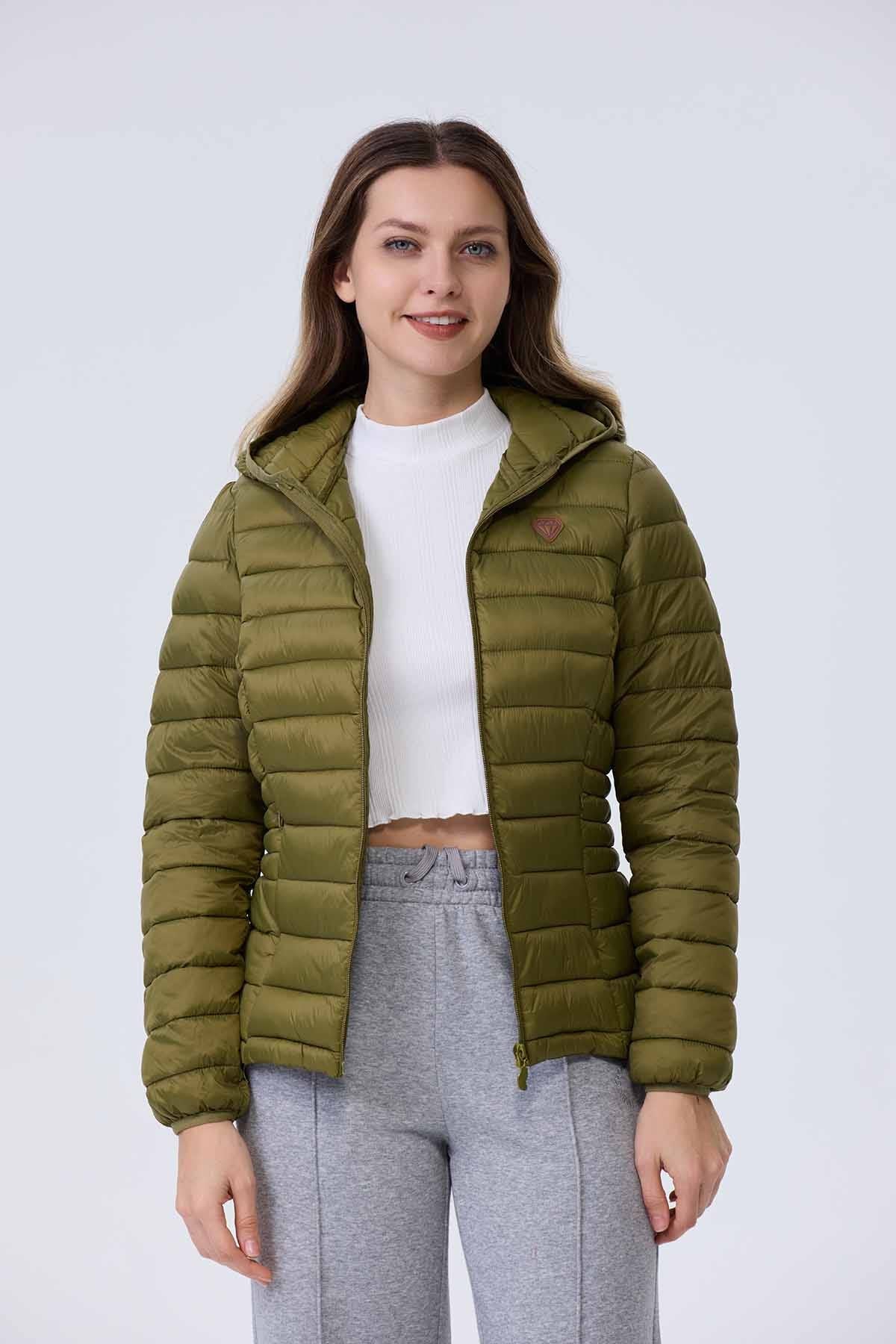 Parka Mujer Corta Verde