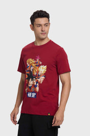 Polera Hombre Dragon Ball Burdeo