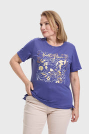 Polera Mujer Con Azul