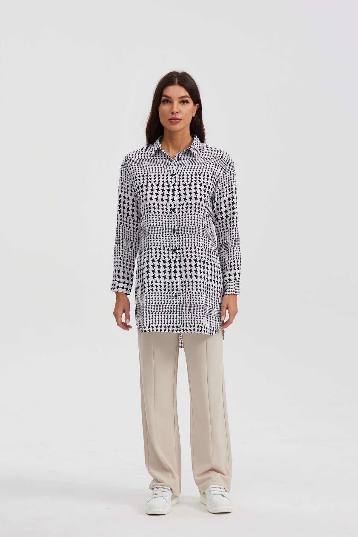 Blusa Mujer Tipo Camisa Blanco