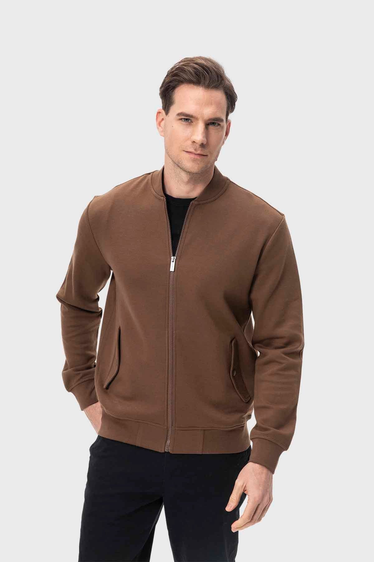 Polerón Hombre Bomber Chocolate