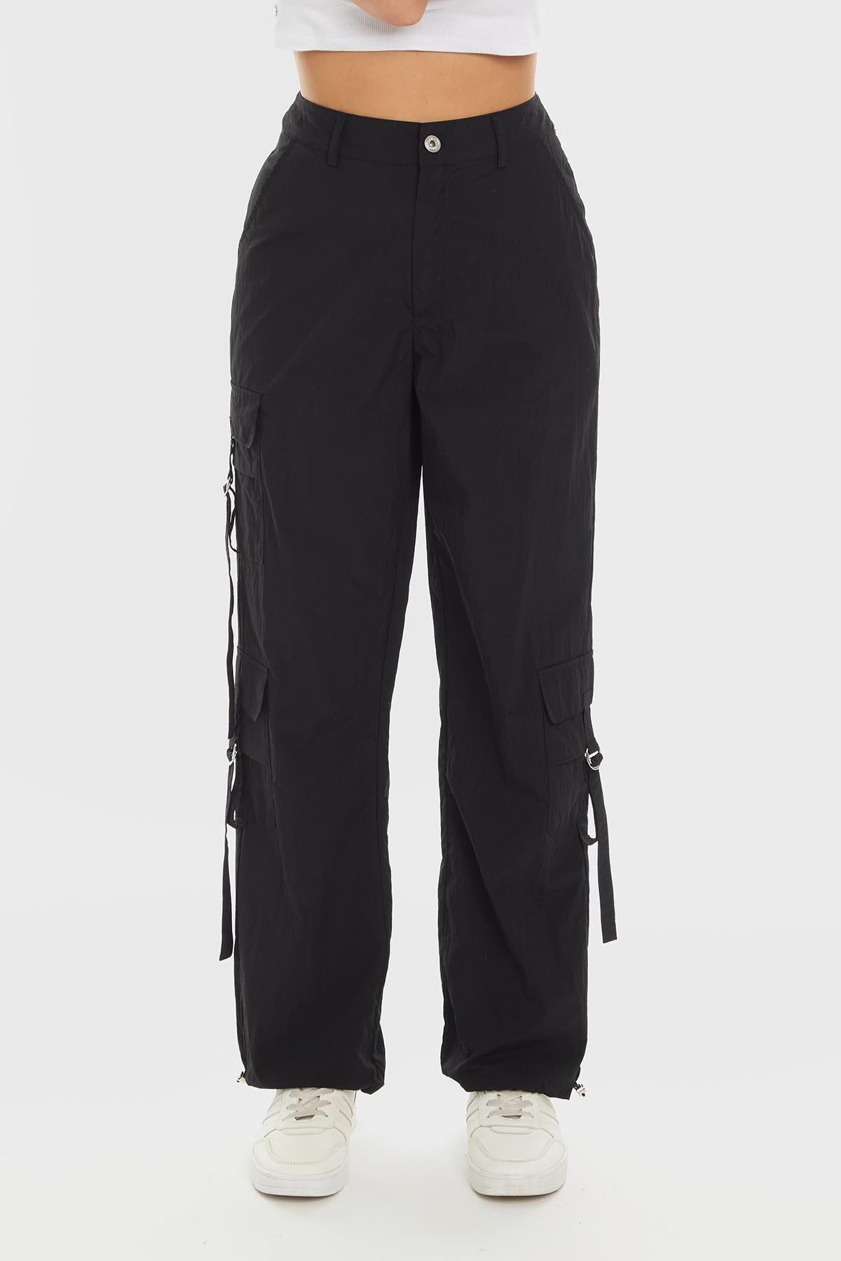 PANTALÓN MUJER PARACHUTE NEGRO