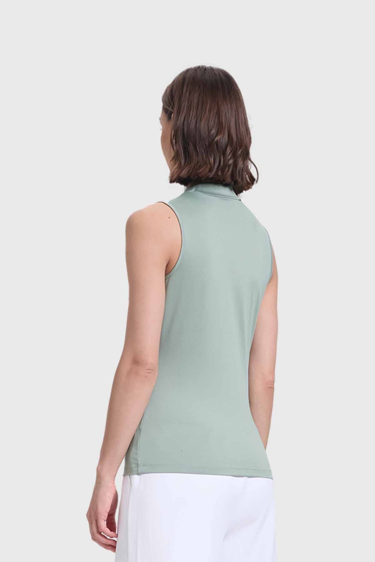 Polera Mujer Elasticada Verde