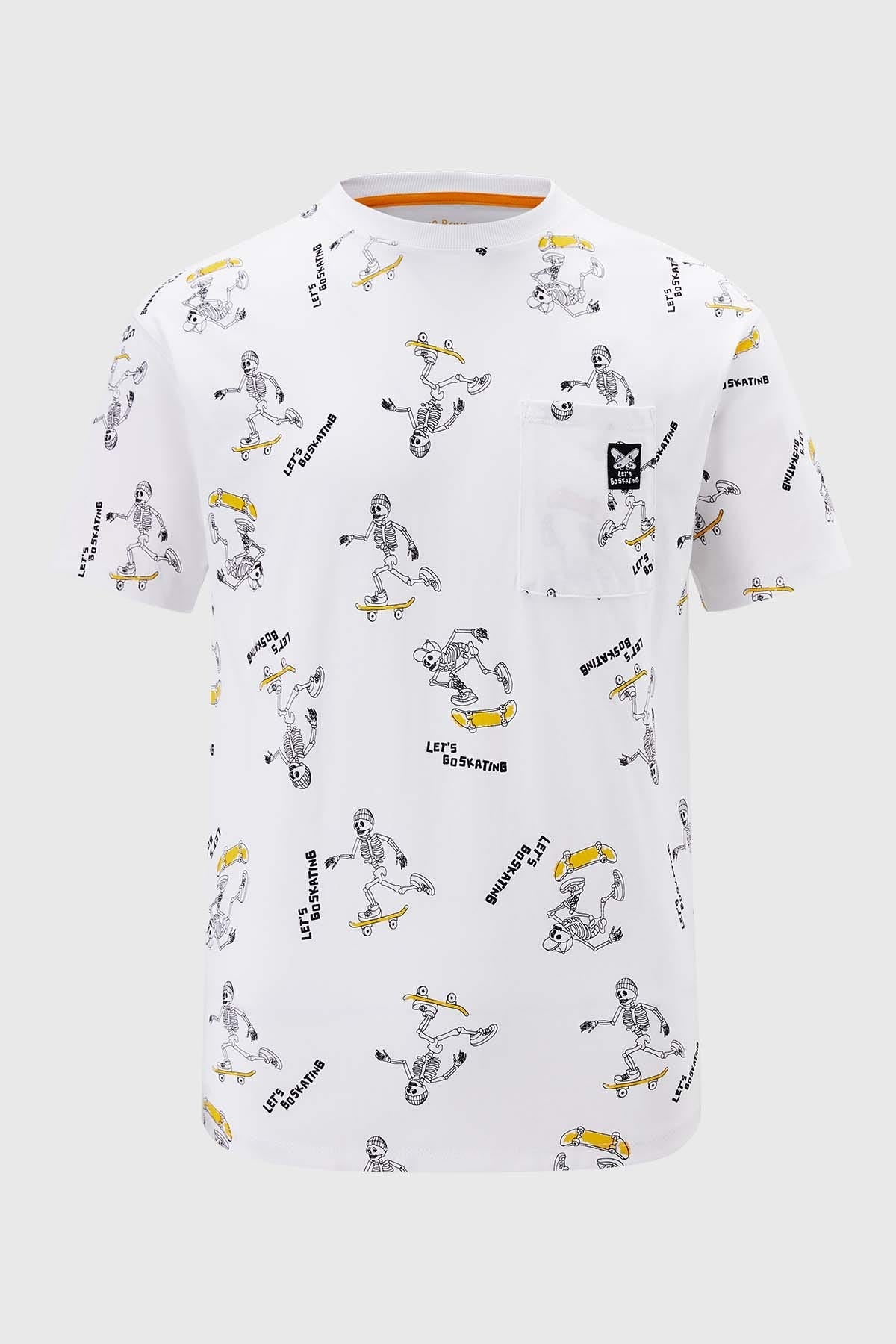 POLERA NIÑO FULL PRINT OVERSIZE BLANCO