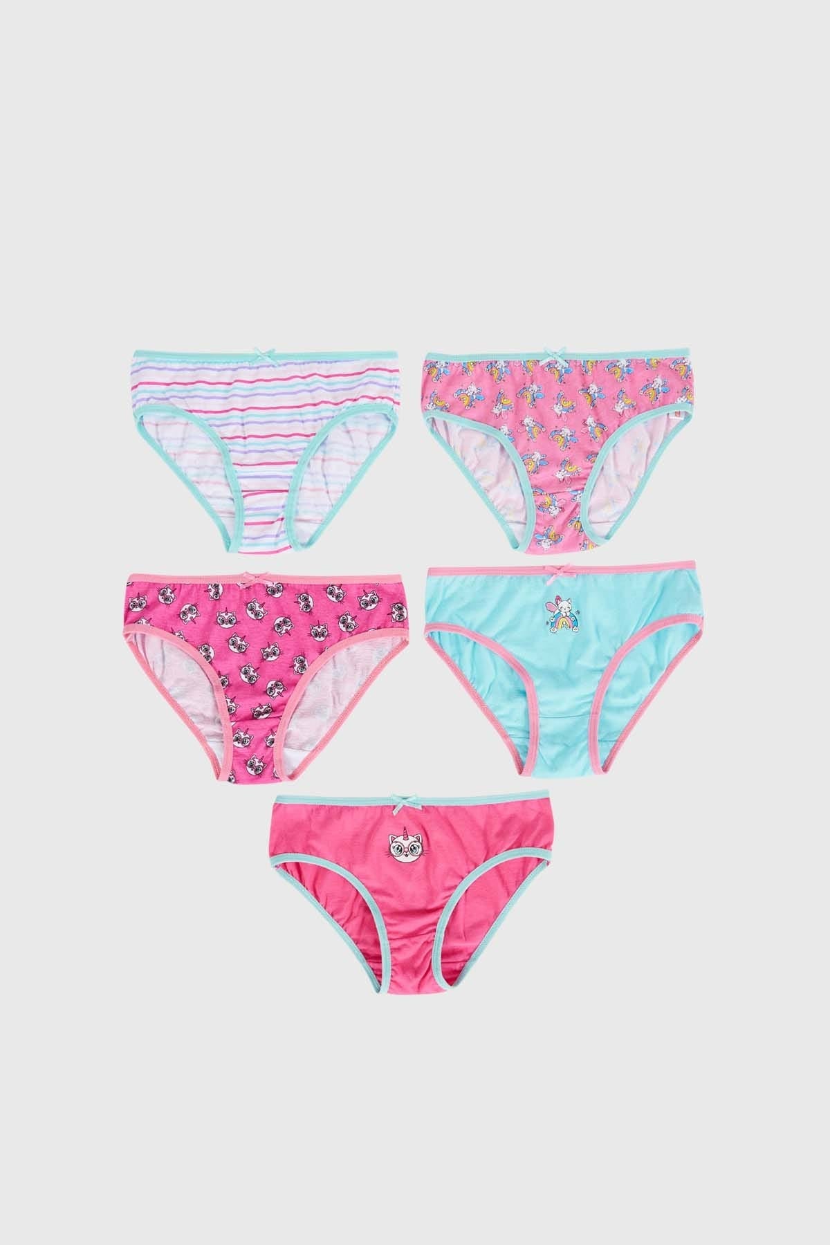 Calzón Niña 5Pack Print Rosado