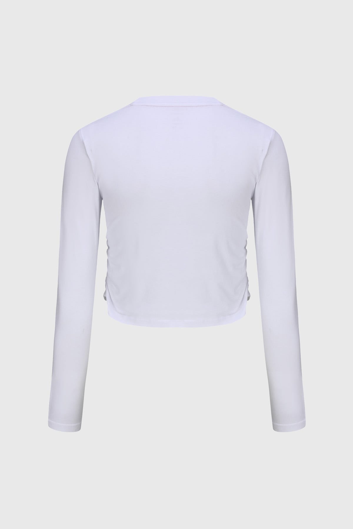 Polera Niña Recogido Fijo Blanco