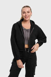 Polerón Mujer Crop Negro