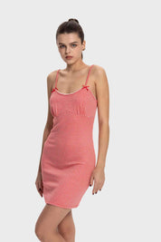 Vestido Mujer Corto Vichy Rojo