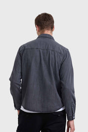 Camisa Hombre Overshirt Denim Negro