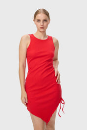Vestido Mujer Amarras Rojo