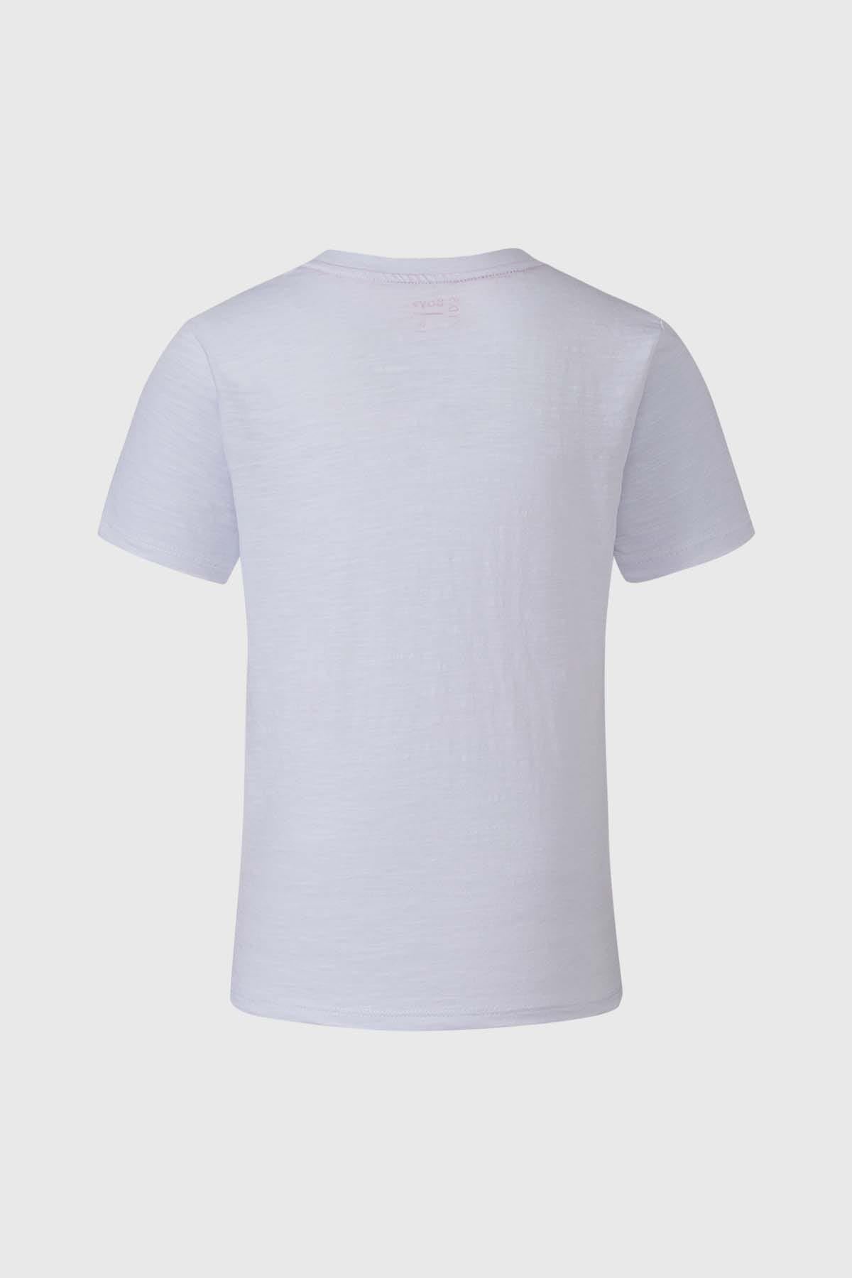 Polera Niño College Dino Blanco