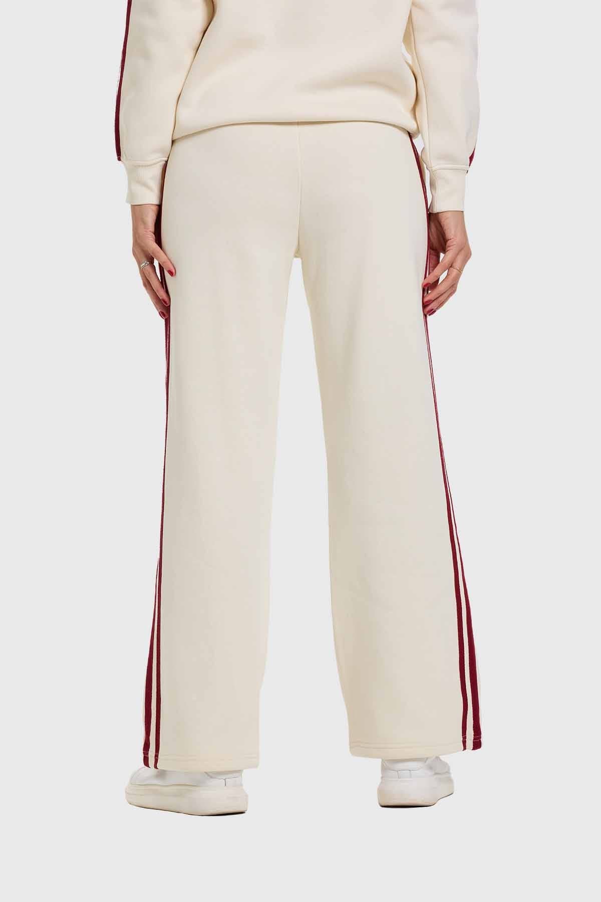 Pantalón Mujer Rayas Crudo