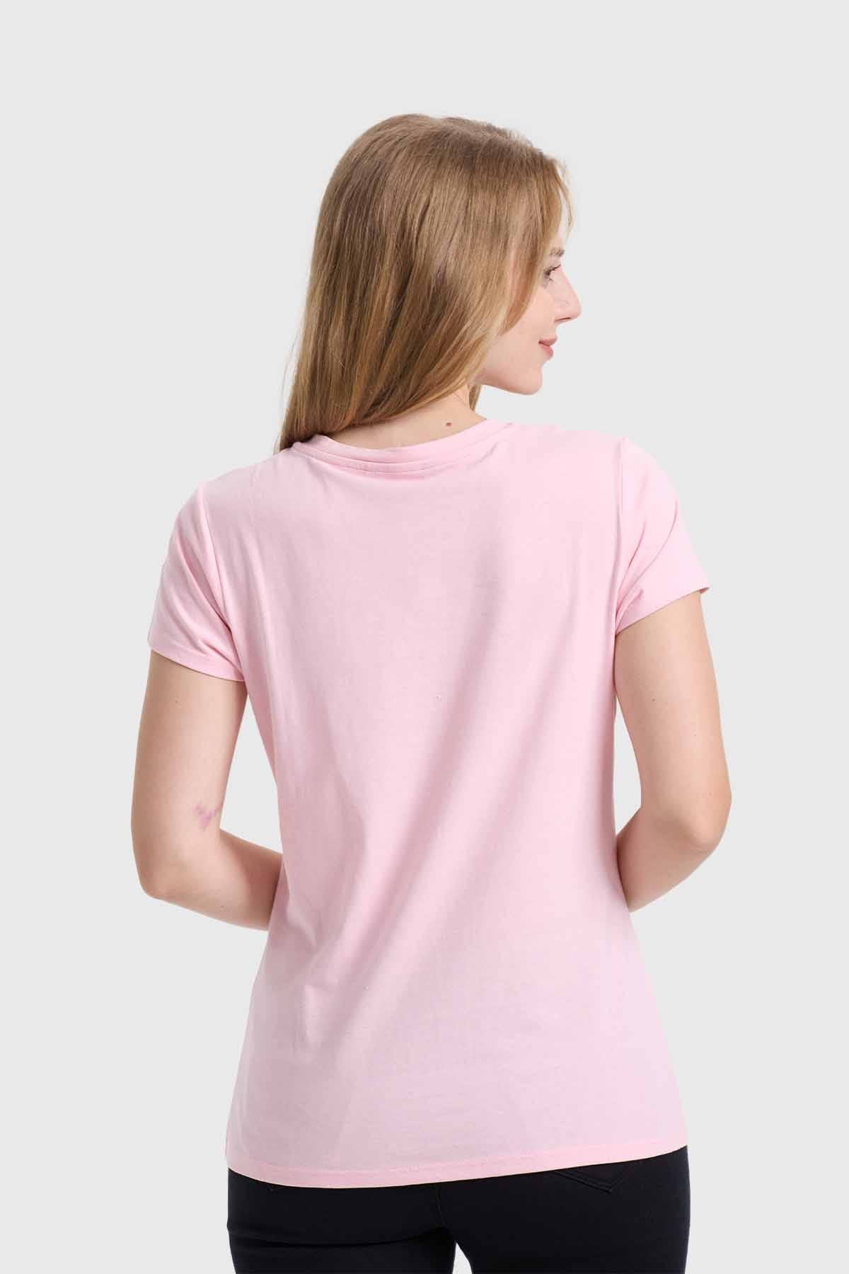 Polera Mujer Básica Print Rosado