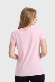 Polera Mujer Básica Print Rosado