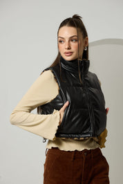 Parka Mujer Piel Reversible Café