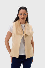 Polar Mujer Corto Antelina Solapa Taupe