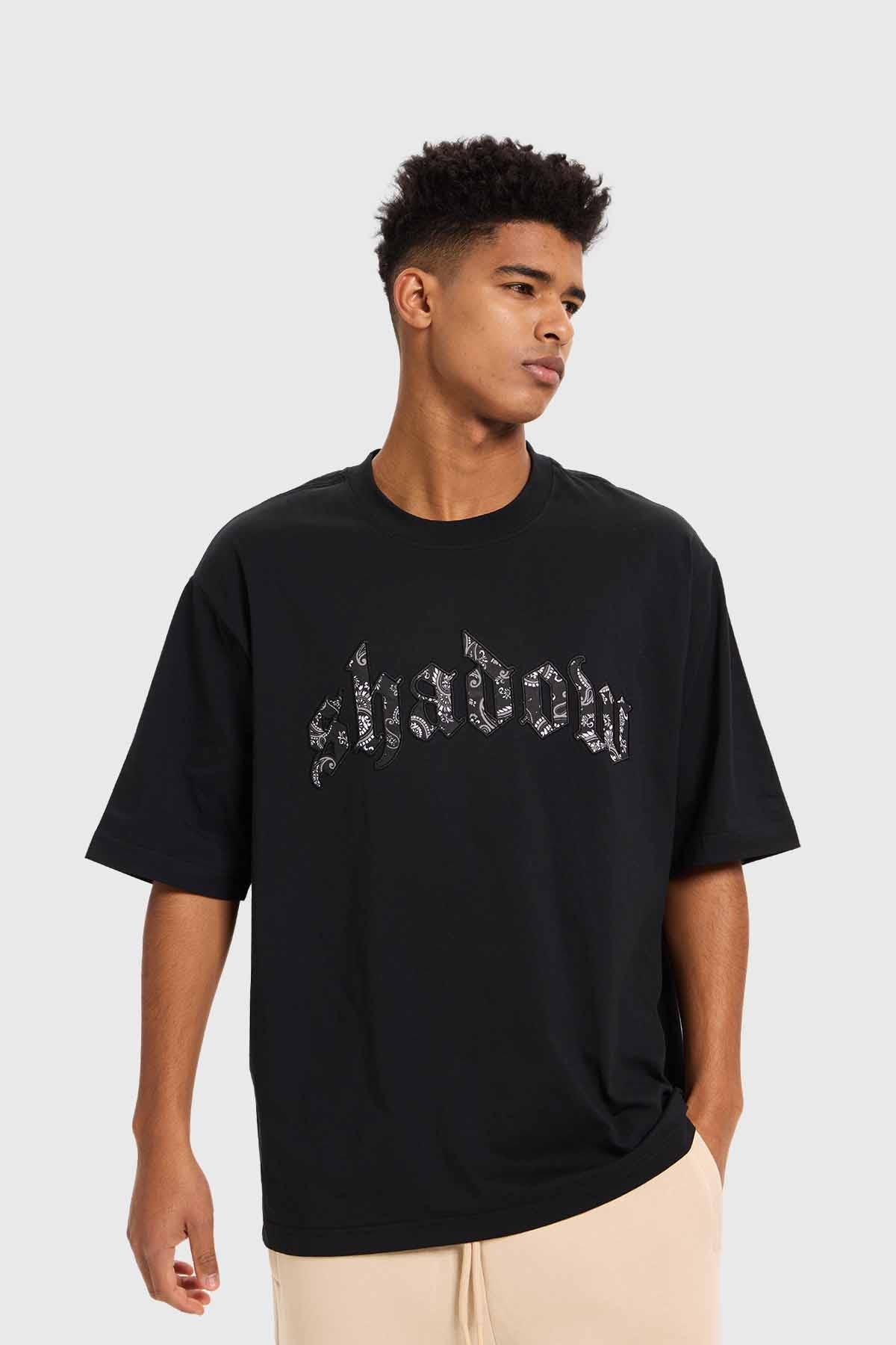 Polera Hombre Bordado Negro
