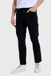 Jeans Hombre Cargo Negro