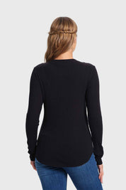 Polera Mujer Rib Aplicación Negro