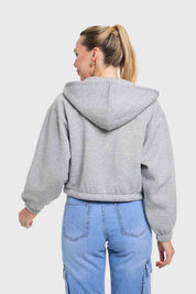 Polerón Mujer Crop Gris