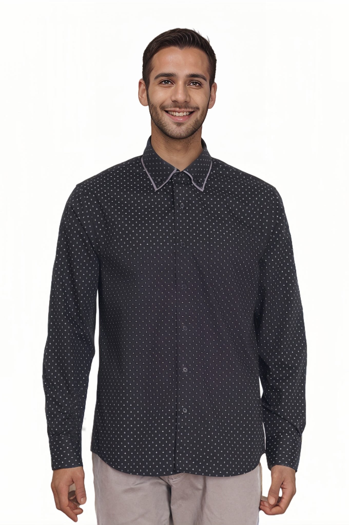 Camisa Hombre Print Negro