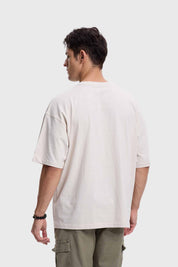 Polera Hombre Print Basketball Beige