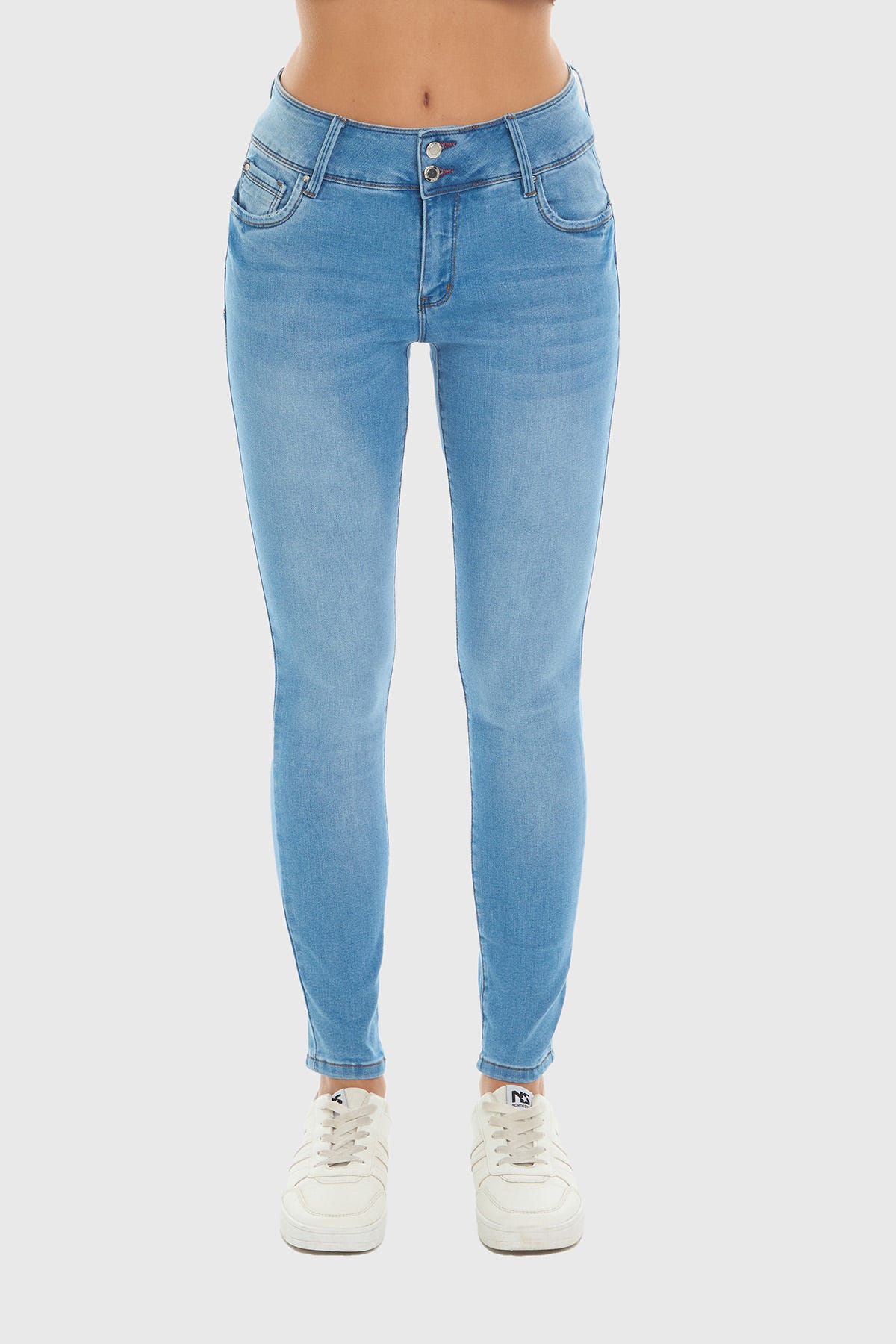 JEANS MUJER SKINNY KIM LAVADO AZUL CLARO