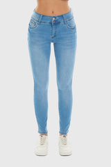 Jeans Skinny Kim Lavado Mujer Azul