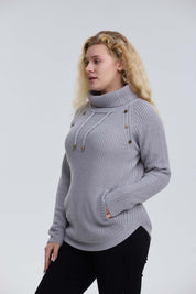 Sweater Mujer Tejido Gris